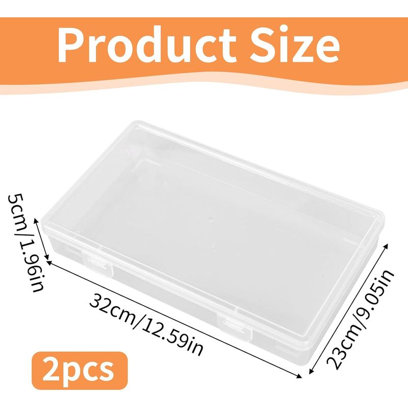 Aufbewahrungsbox mit Deckel Flach, Dokumentenbox A4 Stapelbare Stapelbare Durchsichtige Stiftebox Plastikbox Stift Organizer Aufbewahrungsboxen für Dokumente Zeitschriften