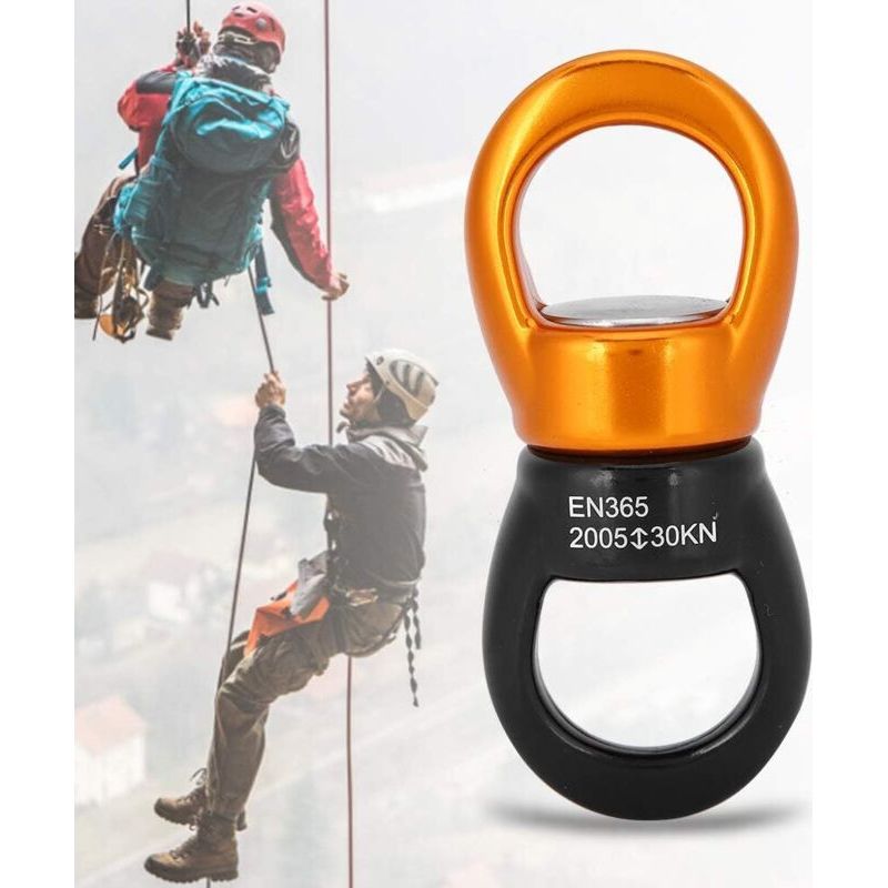 Émerillon Pivotant Escalade – Connecteur Rotation Fixe, Alliage Aluminium Magnésium, Robuste et Léger pour Sécurité Outdoor