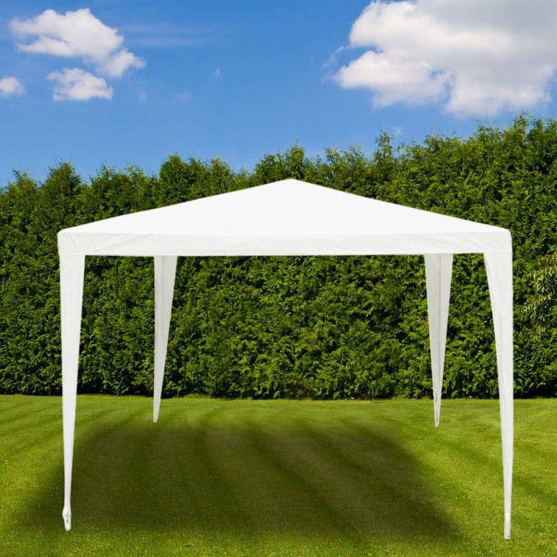 Pavillon Gartenpavillon 2.90 x 2.90 x 2.45 m weiß Gartenzelt Partyzelt