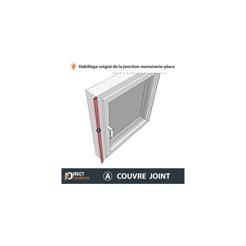 2 Couvre-joints PVC VEKA – Anthracite 7016 Pour Fenêtres Rondes