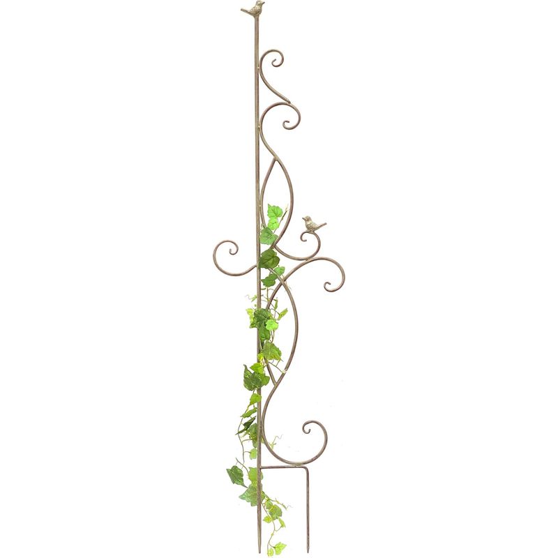 Produktbild von DanDiBo Rankhilfe Mit 2 Haltern – Rankgitter Metall 145x30 Cm, Geschmiedet & Lackiert In Schwarz, Für Laternen, Blumenampeln & Kletterpflanzen Im Garten
