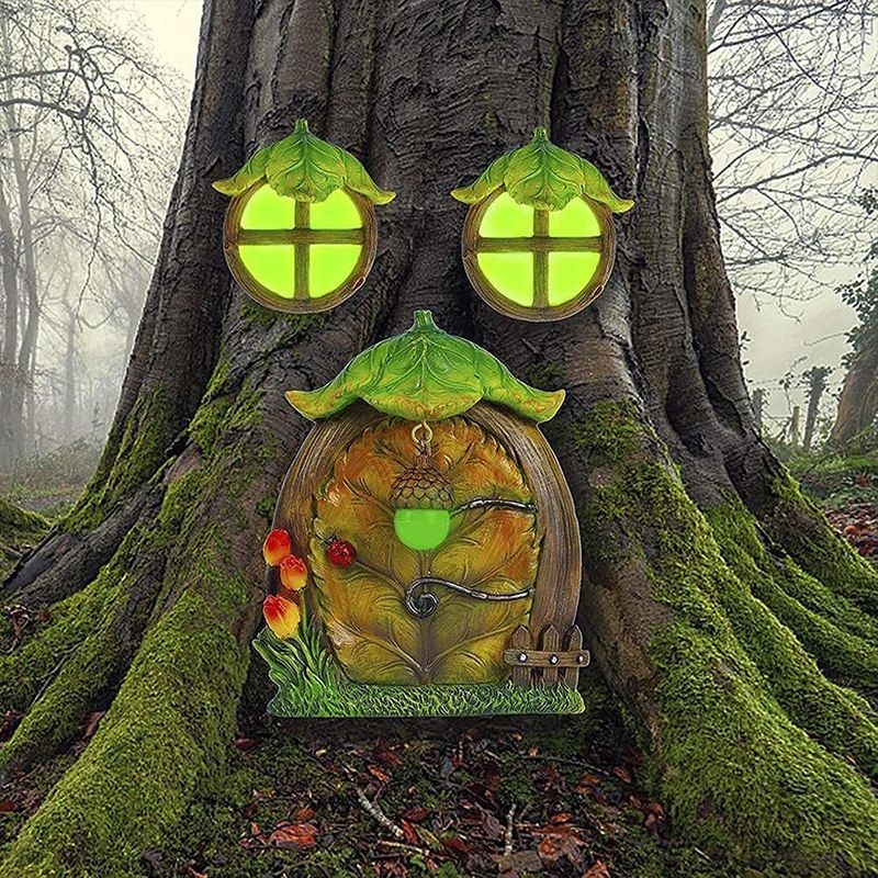 Fées Porte de Jardin Porte Miniature pour Arbres Accessoires GNOME