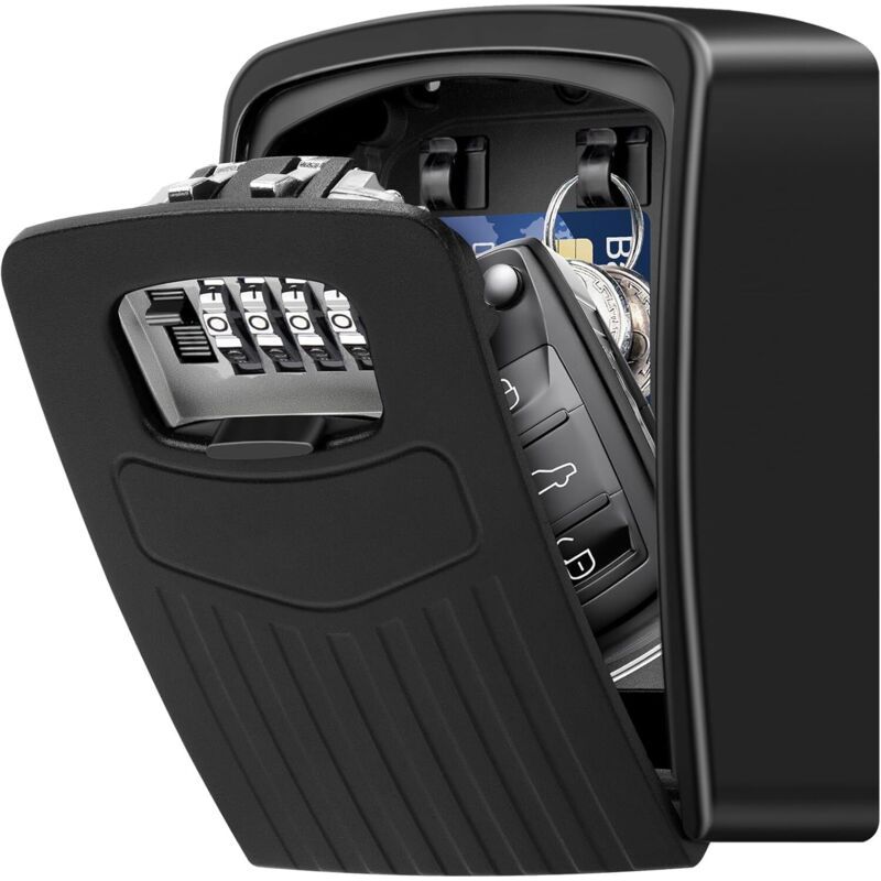 Secure Key Box, Superior Large Key Box, Key Safe with 4 Digit Numeric ...