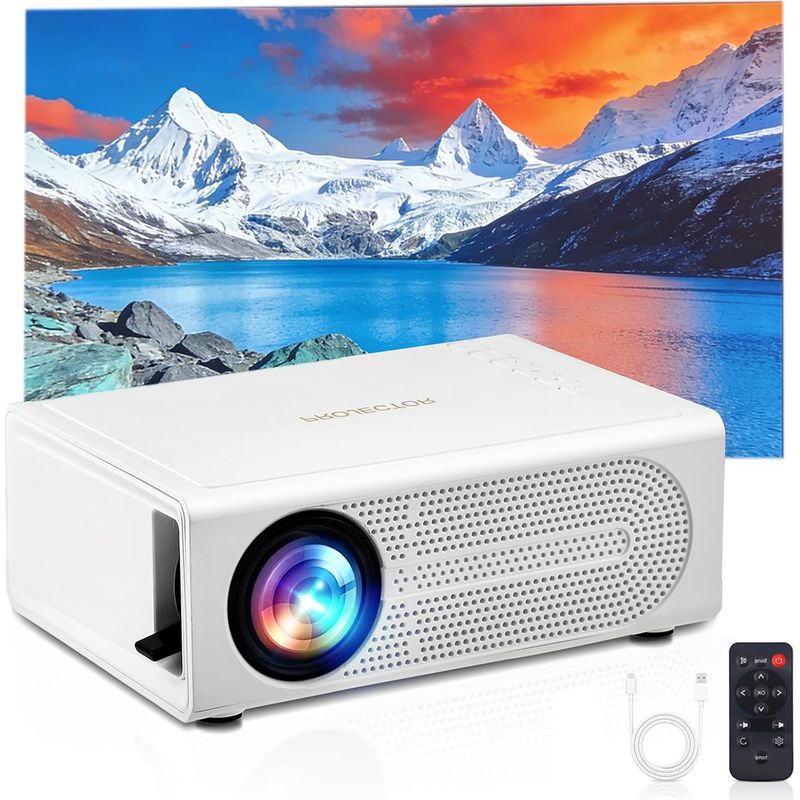 Mini Projecteur X30 Avec 2 Manettes, 20 000+ Jeux, écran 120 Pouces, WiFi 6, Bluetooth, 1080P, Portable