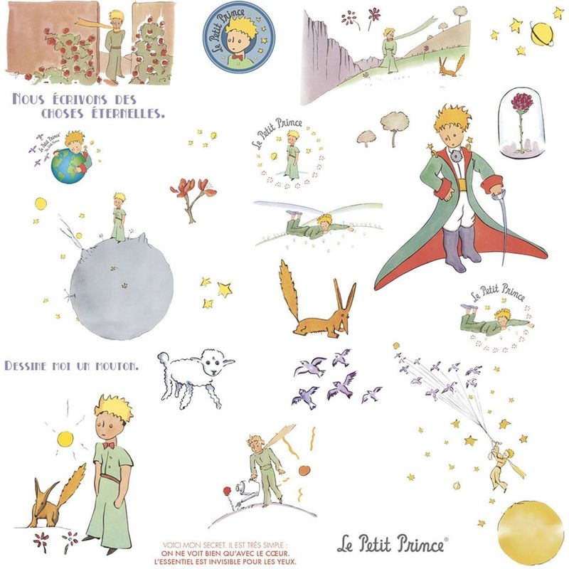 Carte postale Kiub Le Petit Prince, Renard et Tour Eiffel (10x15cm Carte postale Kiub Le Petit Prince, Renard et Tour Eiffel (10x15cm