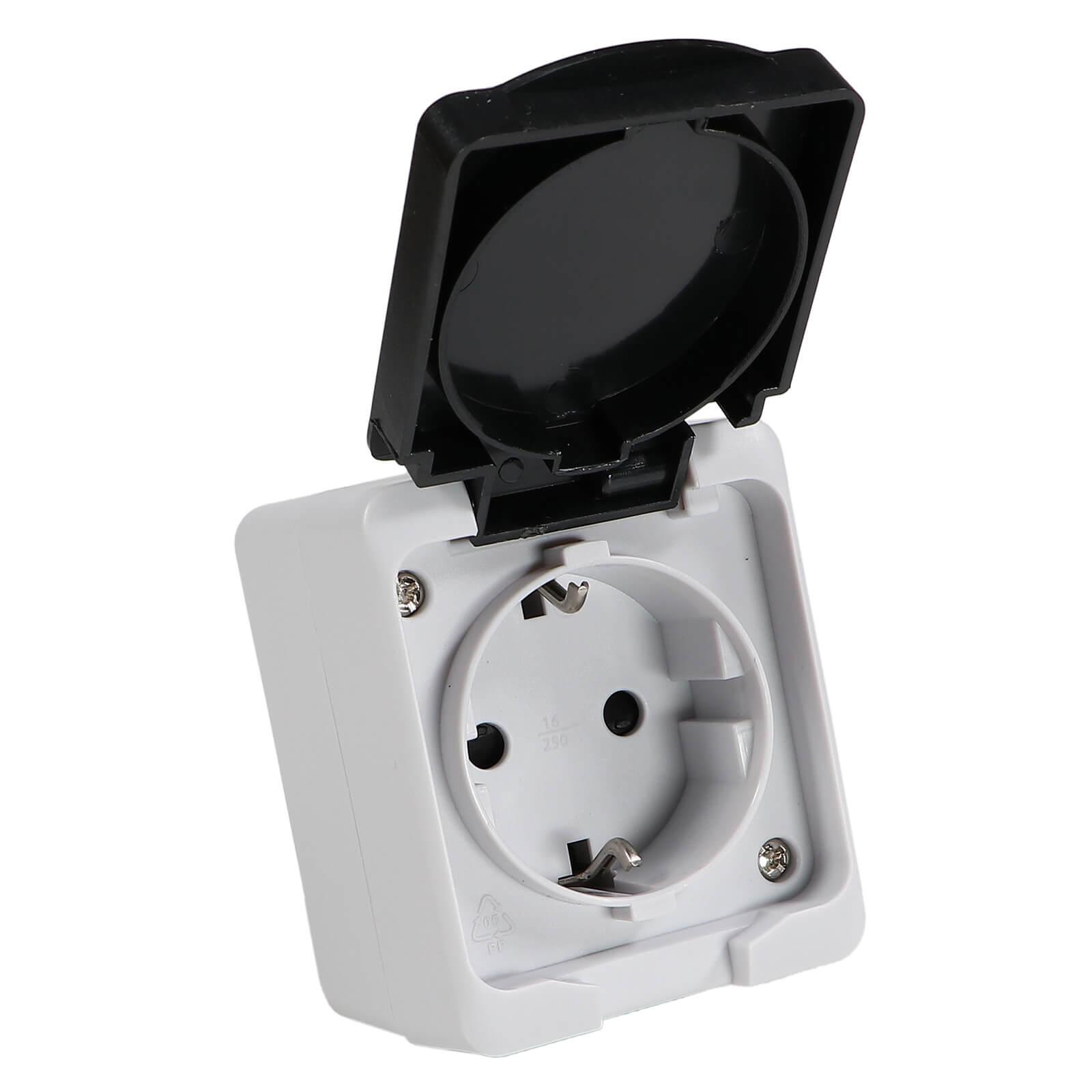 Rev Aquamini Aufputz Feuchtraum Steckdose Ip54 Kompakt Mini