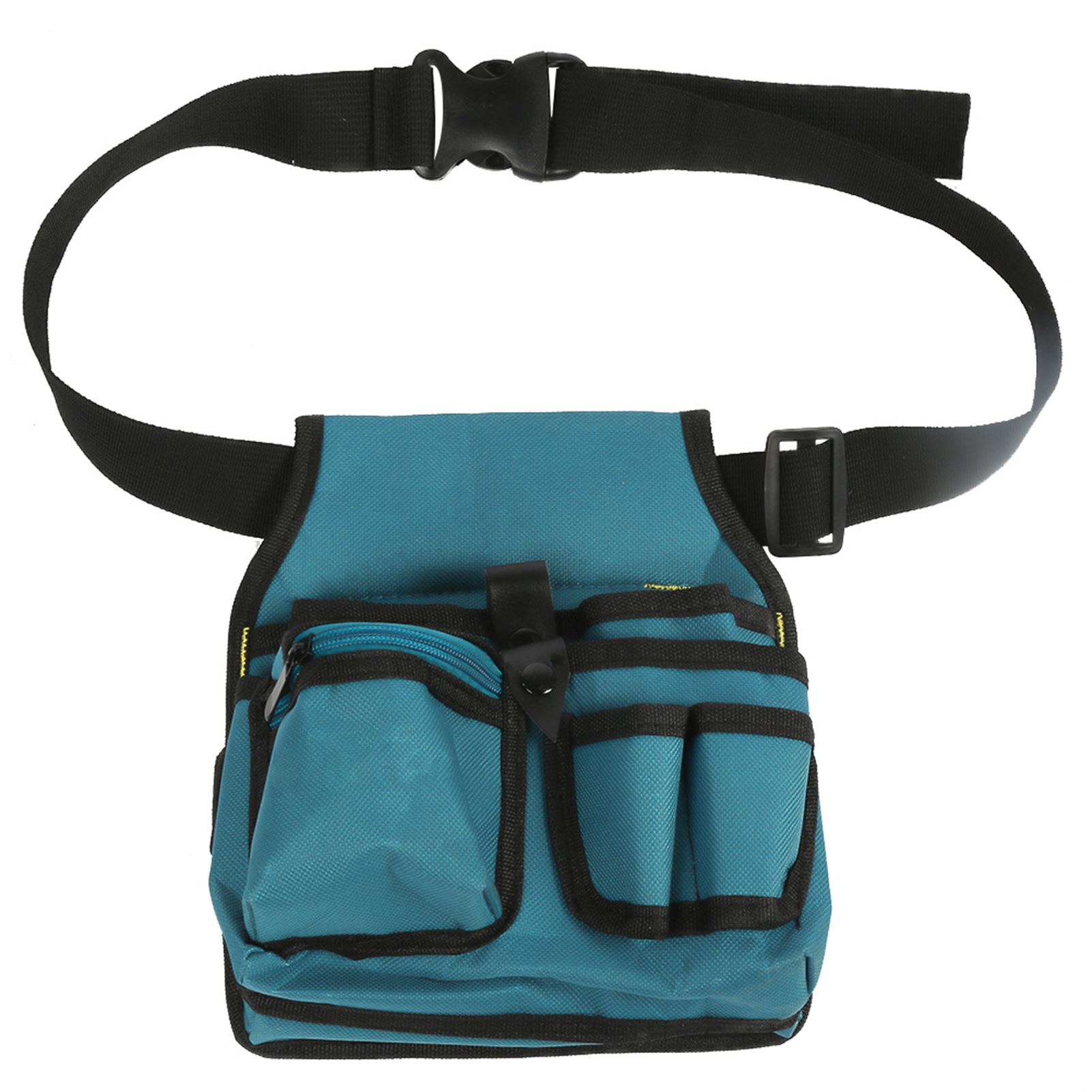 Sacoche de ceinture porte-outils 24 x 20 cm, 2 boucles et poche zippée, ceinture réglable à fermoir, lot de 1