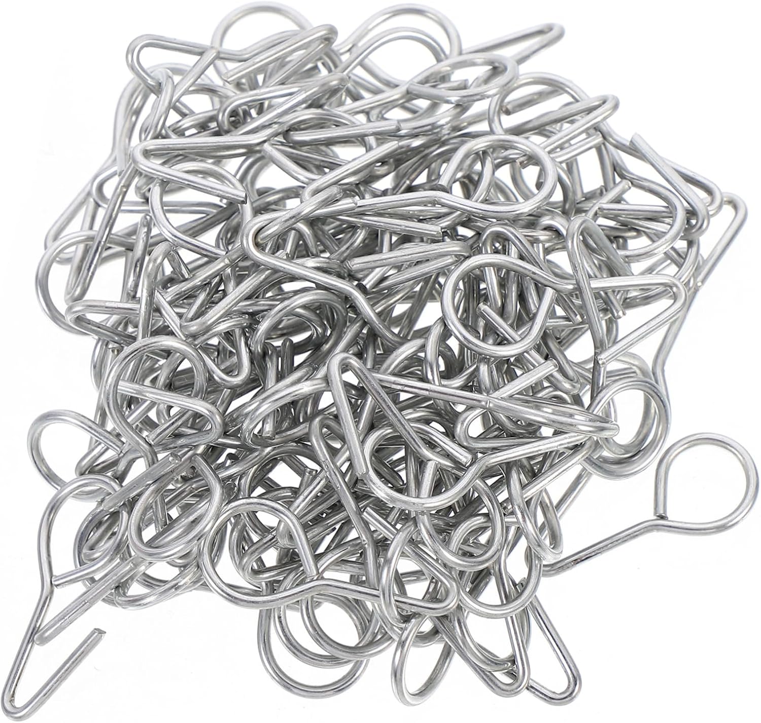 Crochets de fixation pour housse de siège auto en acier, argenté, lot de 100