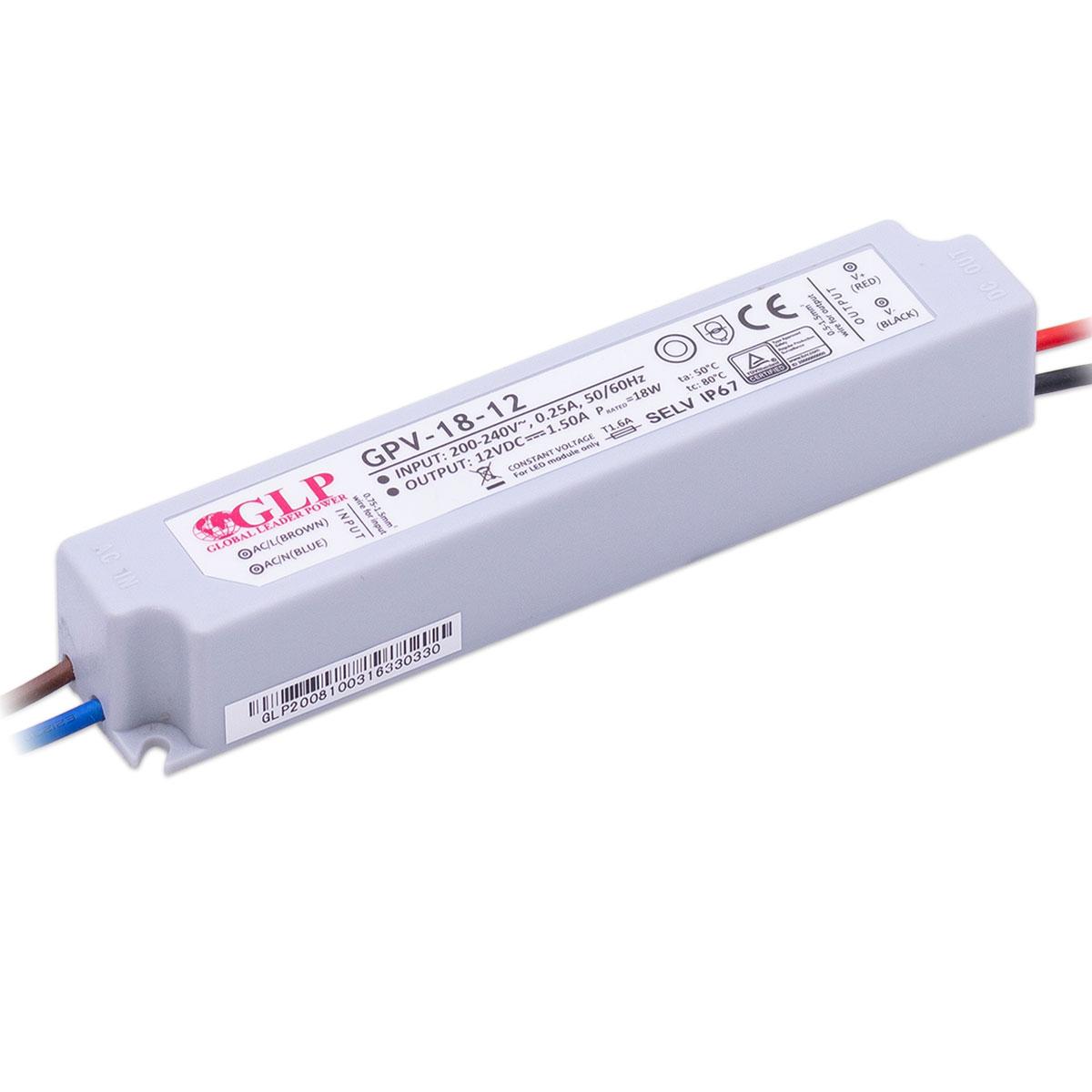 Barcelona Led Glp Gpv-18-12 Led Netzteil 18W 12V 1.5A Ip67 Schaltnetzteil Cv