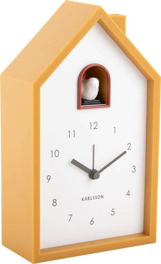 Karlsson Gelb - Uhr Mit Kuckuck, 12 X 20 X 6 Cm