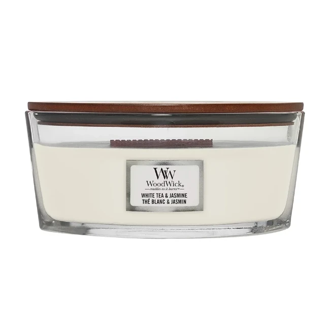 WoodWick WoodWick White Tea & Jasmine Candle Heartwick