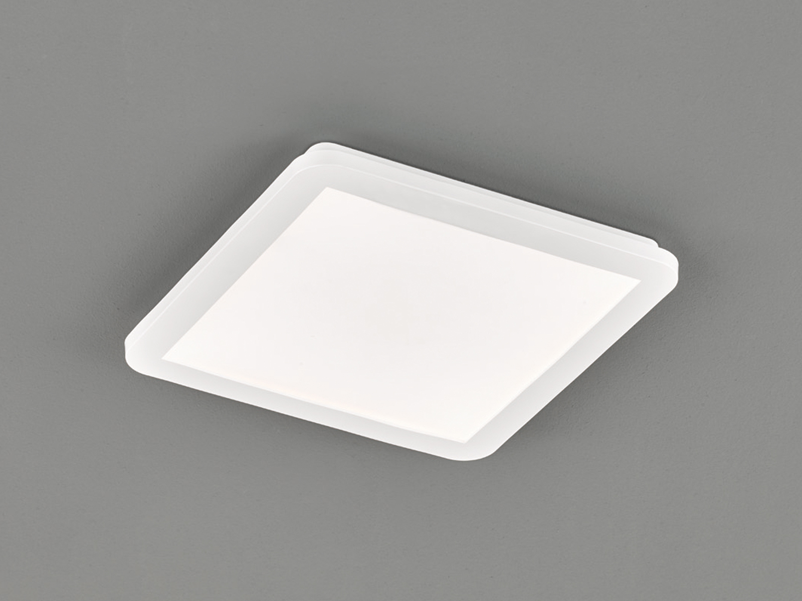 Dimmbare Led Deckenleuchte Camillus Flache Badezimmerlampe 30x30cm Weiß Ip44