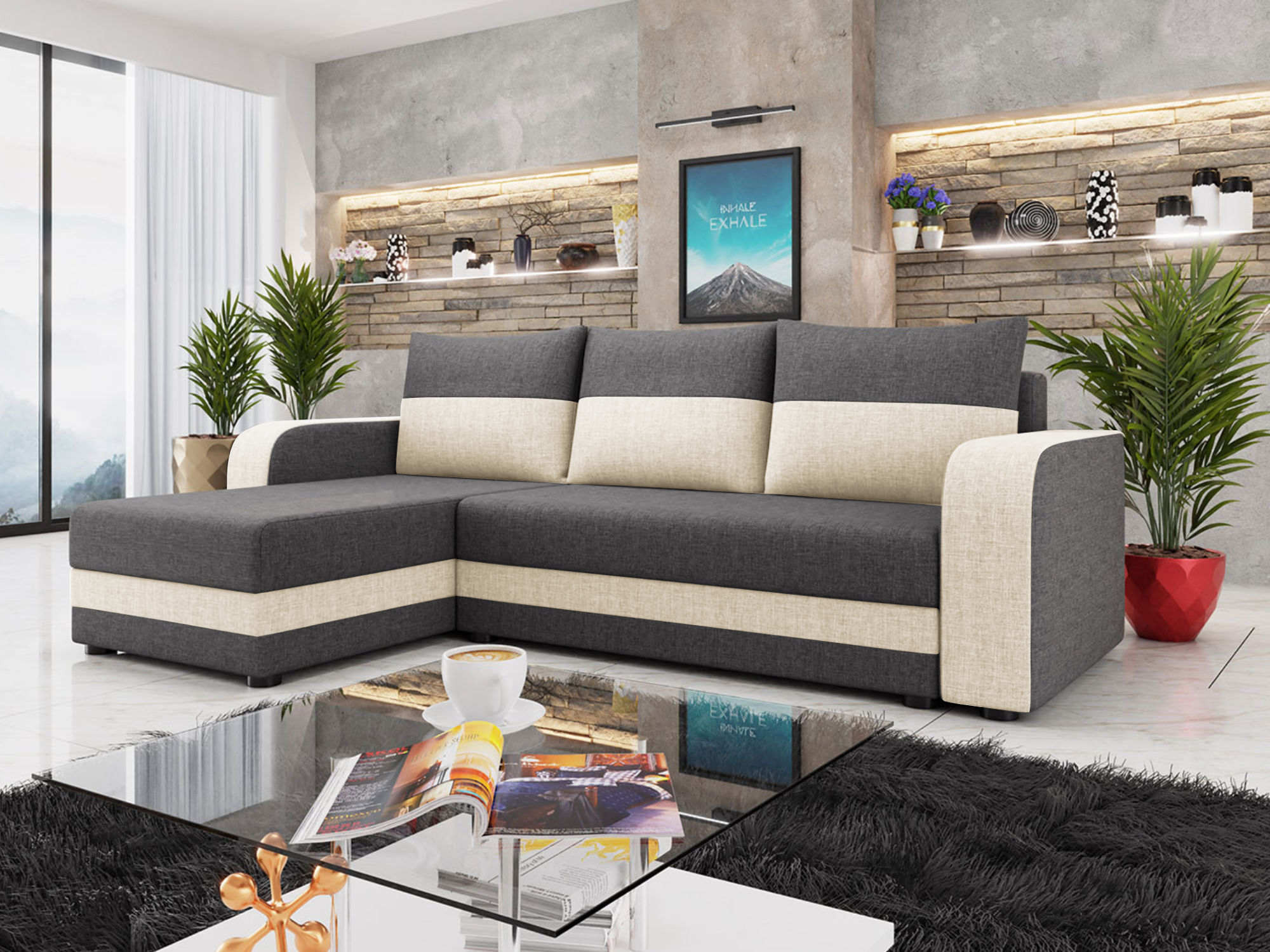 Bestmobilier - Harvey - Canapé D'Angle Réversible - Convertible - Avec