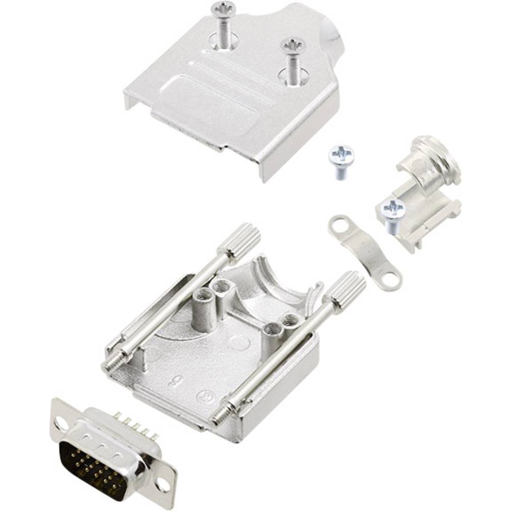 Encitech 6355-0059-01 D-Sub Pin Strip set 15 Pins Solder Bucket
