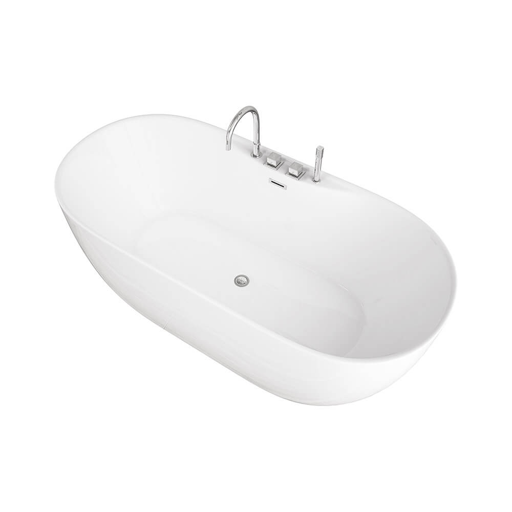 HOME DELUXE Badewanne mit Armatur LENI - 170 x 80 cm