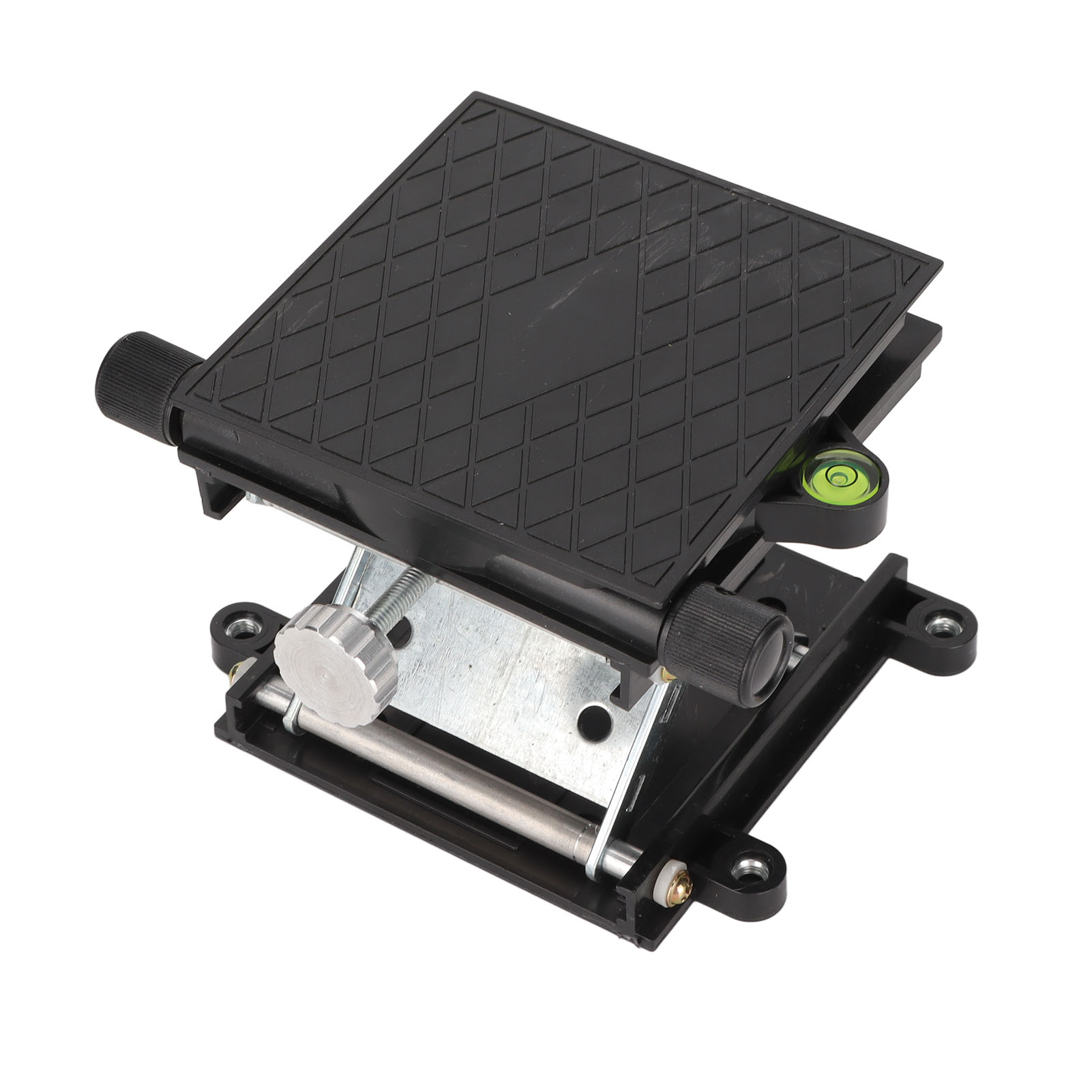 Plateforme élévatrice rotative à 360° en alliage d'aluminium, levage 6,5 cm, 12,5 x 11 cm, 4 vis