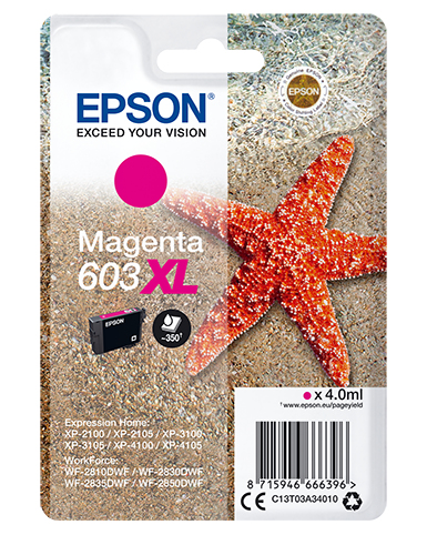 Epson Rosa Singlepack Magenta 603XL Ink