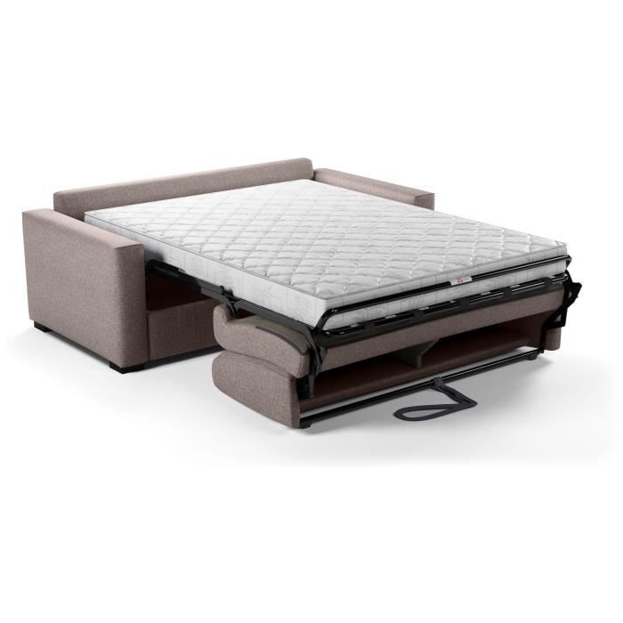 Canapé Convertible Express - Marius - Tissu Beige - 190 X 100 X 87 Cm