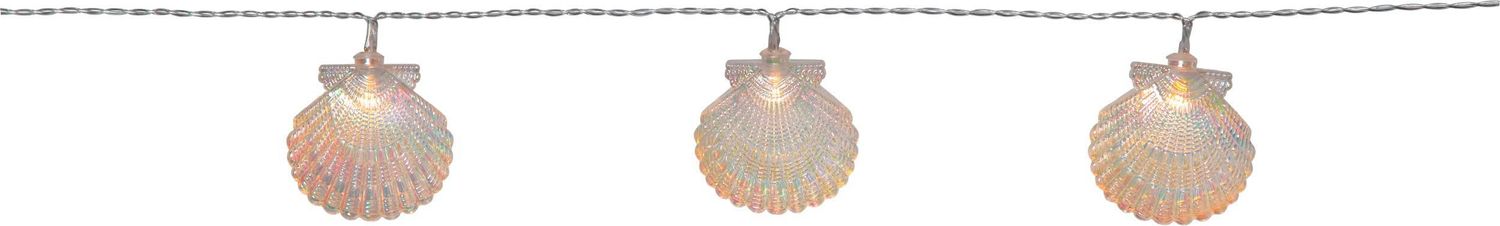Star Trading Transparent Star Led-Party-Kette 'Nacy', 10-Tlg, Transp. Muscheln,