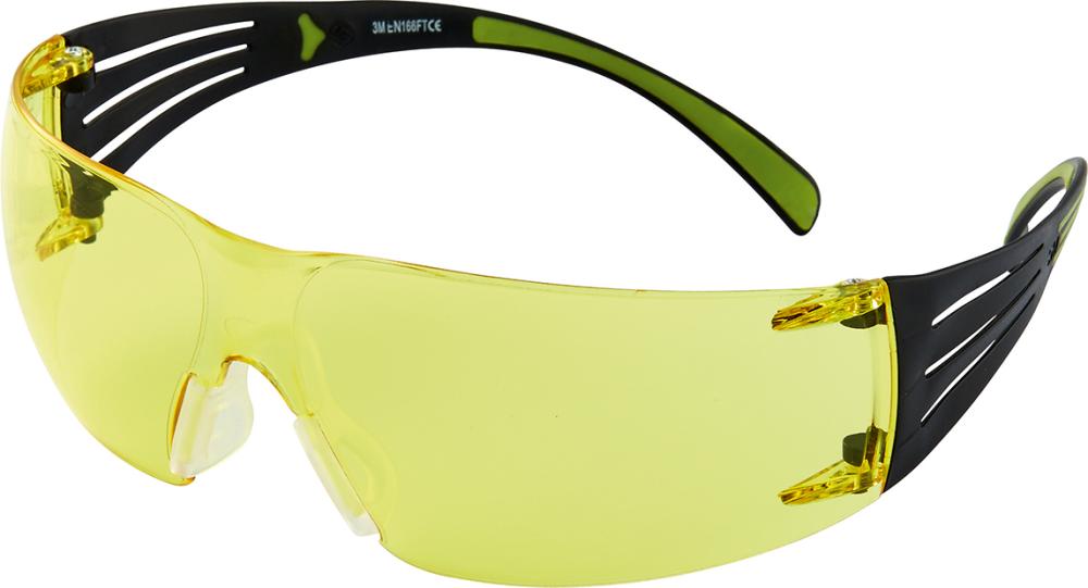 3M Gelb Securefit 400 Sf403af Schutzbrille Schwarz, Grün