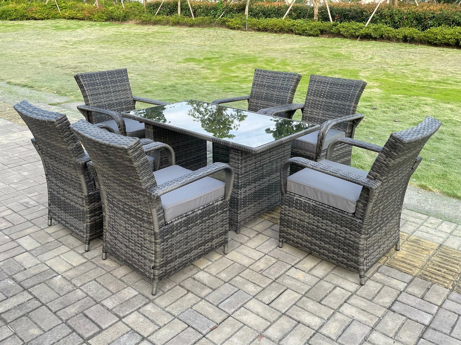 Rattan Meubles De Jardin Table À Manger Et Chaises Wicker Patio