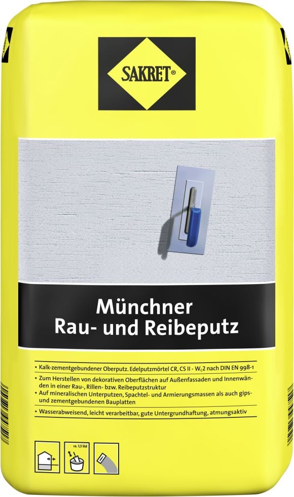 SAKRET Münchner Rau- und Reibeputz 25 kg Sack weiß 2,0 mm - Image 2