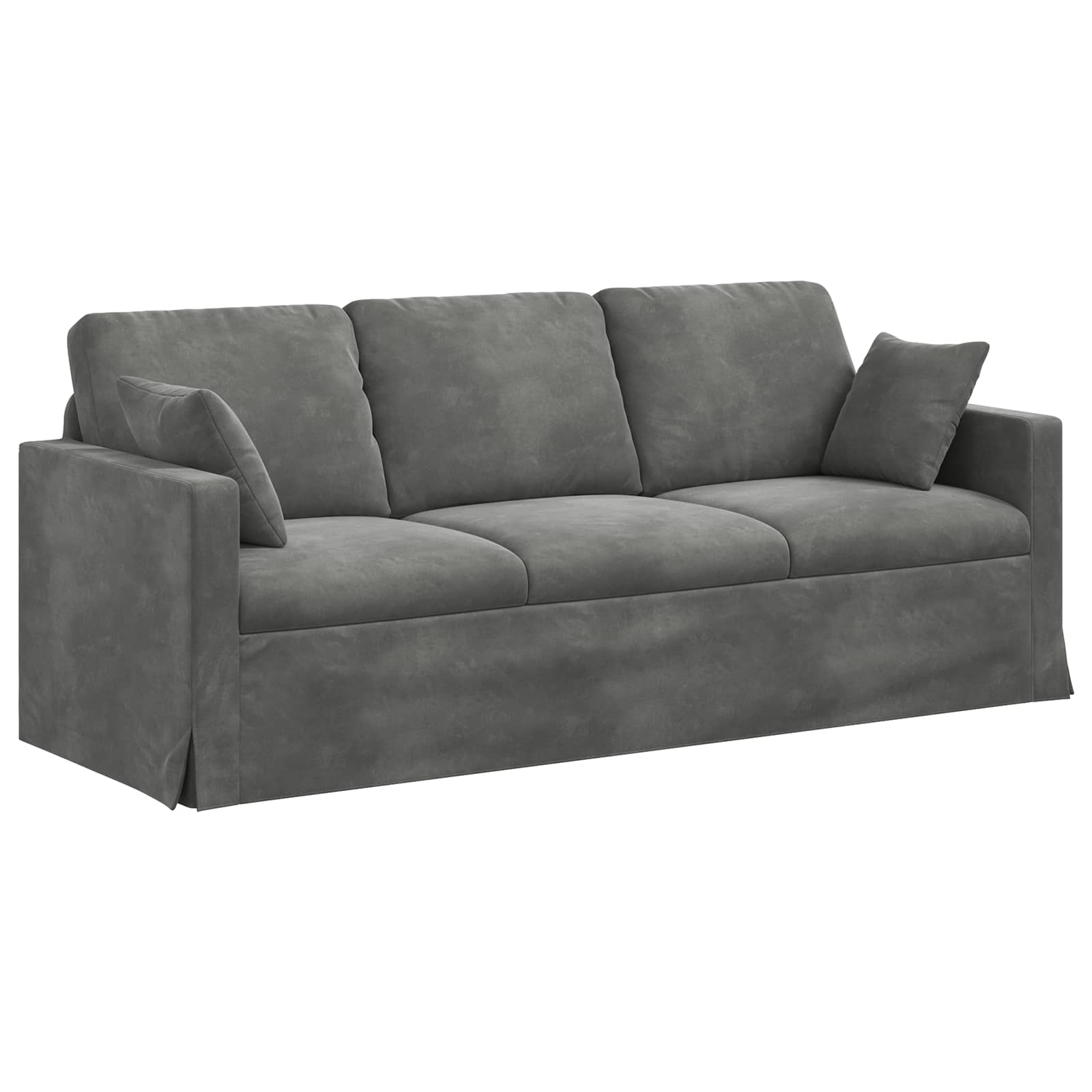 Sofa Dark Grey 198 X 78 X 80 Cm Velvet Vidaxl