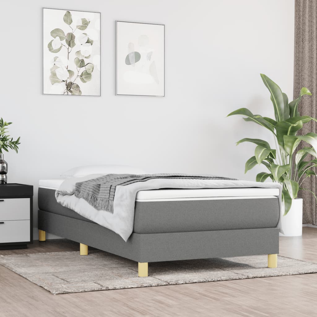 Sommier À Ressorts De Lit - Sommier Pour Adulte Et Enfant - Gris Foncé