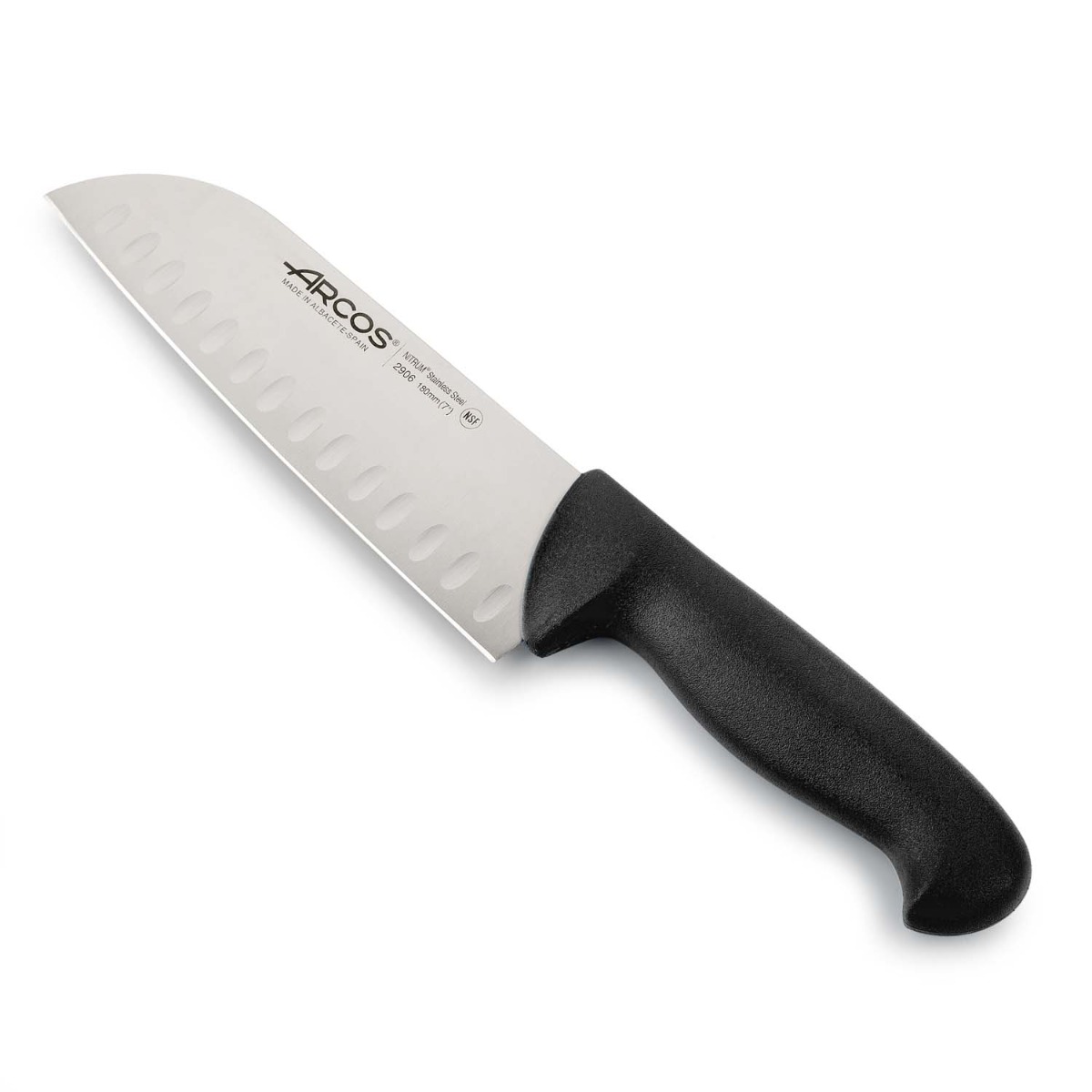 Arcos Schwarz Santokumesser Farbe - Prof 290625 Mit Nitrumtaschen Aus Edelstahl Und Ergonomischem Em Polypropylen Mango Und 18 Cm Klinge, Vitrine. - Bild 2