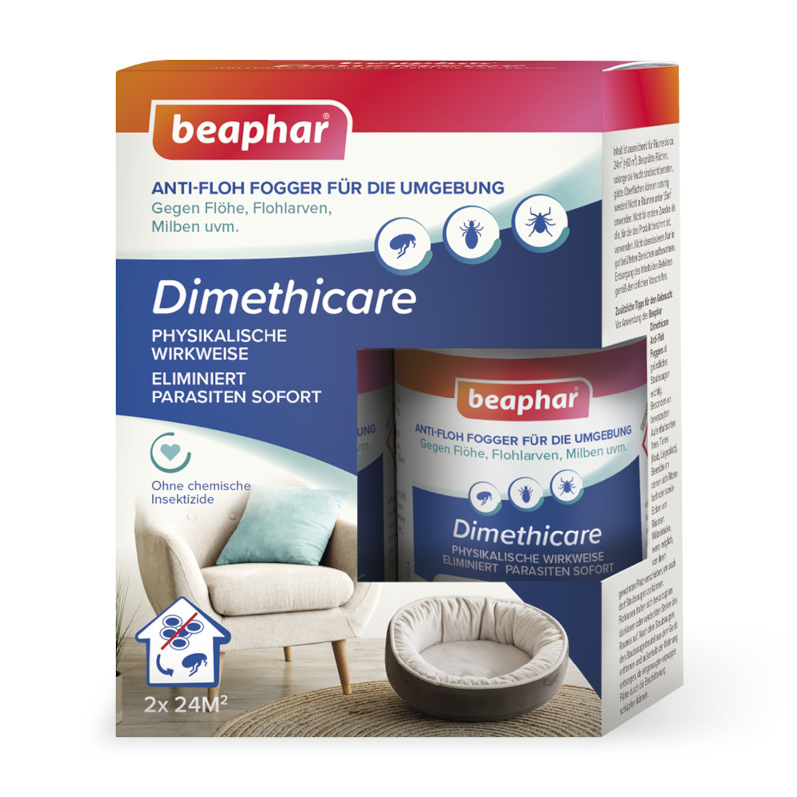 Beaphar Dimethicare Anti-Floh Mini-Fogger - 2X 75 Ml 8711231211821