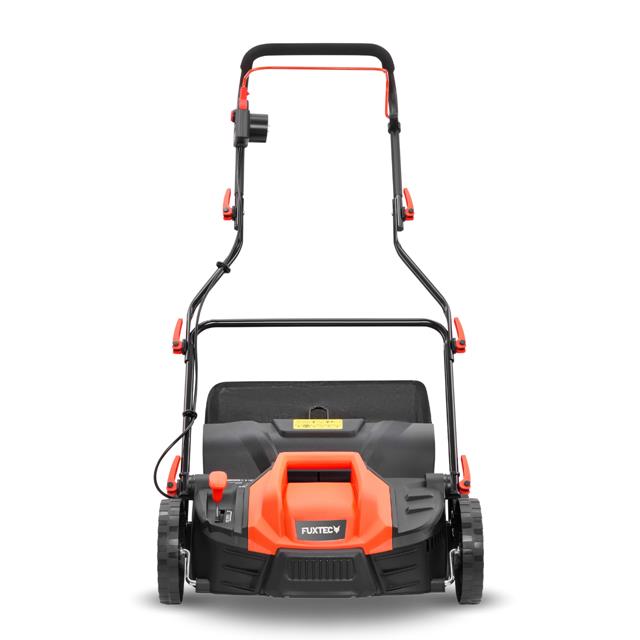 Fuxtec Fx-ev360 Arieggiatore Scarificatore Elettrico - 1500w, Larghezza 36 Cm, 5 Livelli Di Regolazione Profondità, Cesto Raccoglierba 45l