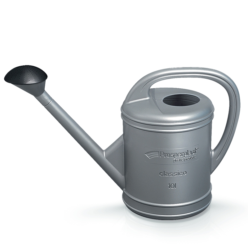 Gießkanne Classico 10 Liter silber Kanne Kunststoff Gießer mit Brause abnehmbar - Image 2