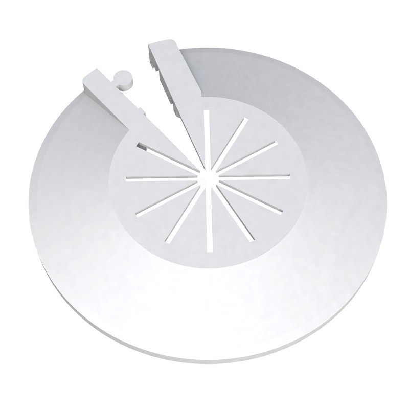 Rosone Apribile In Pp Bianco Ø22 Ferro 1/2"