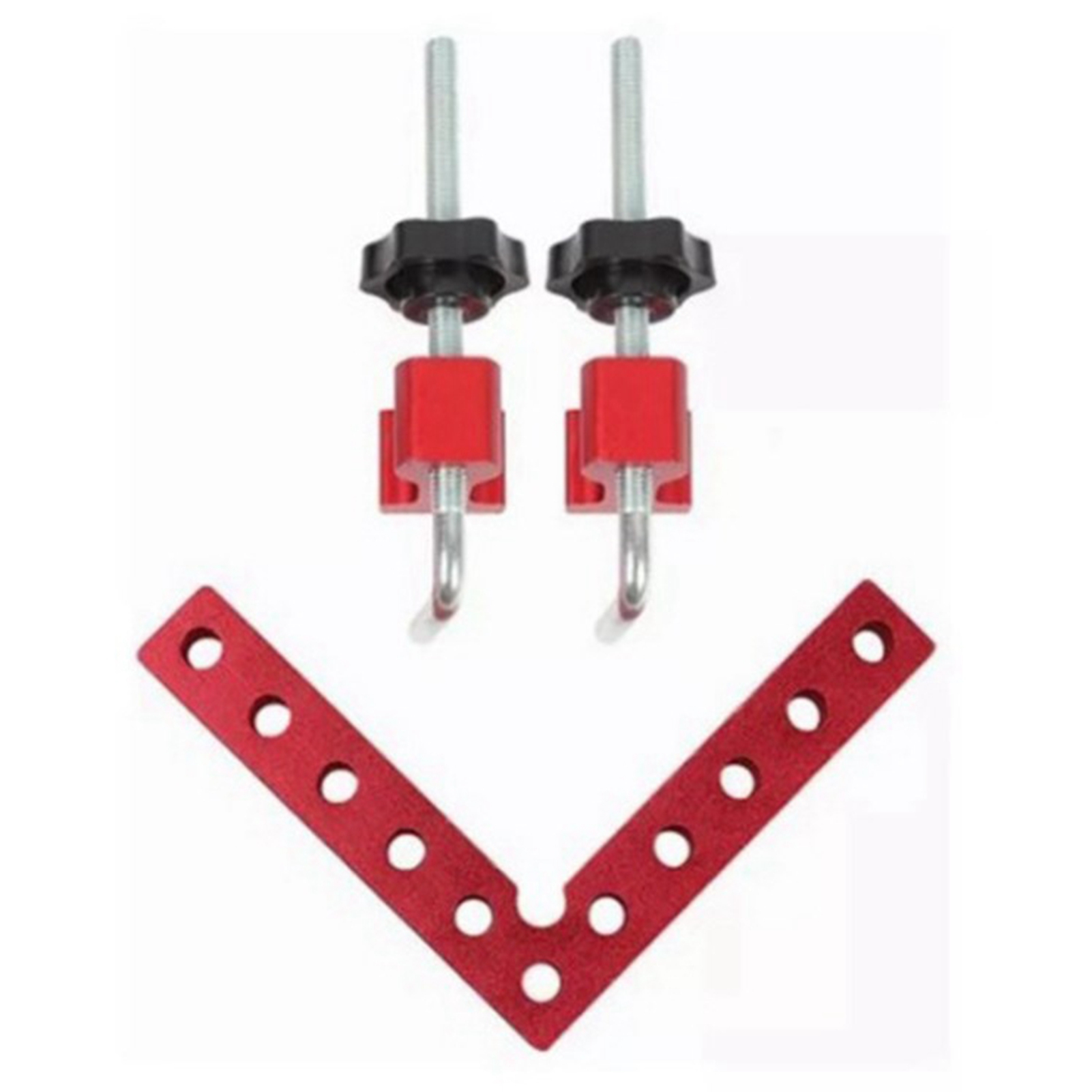 Équerres de positionnement 90° en aluminium, 12 cm, serrage d'angle, lot de 3