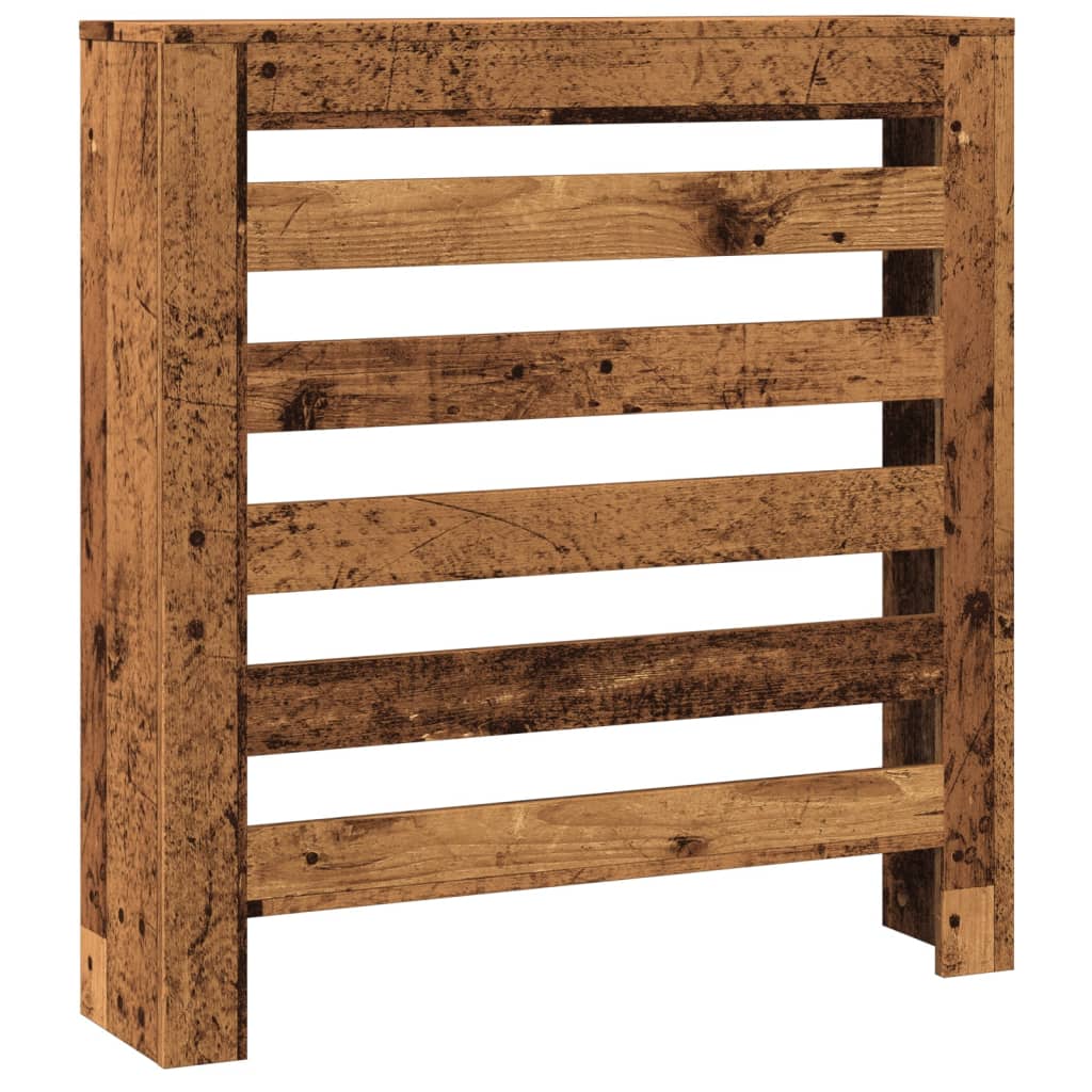 vidaXL Cache-radiateur vieux bois 78x20x82 cm bois d'ingénierie