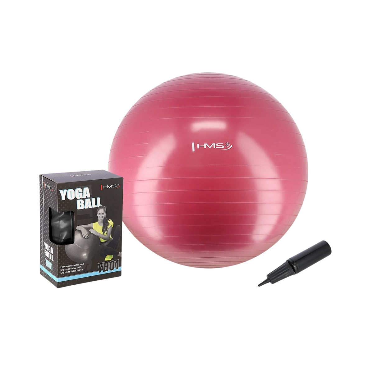 Northix Mehrfarbig 65 Cm Groer Gymnastikball In Pflaume Fur Yoga Und Fitness