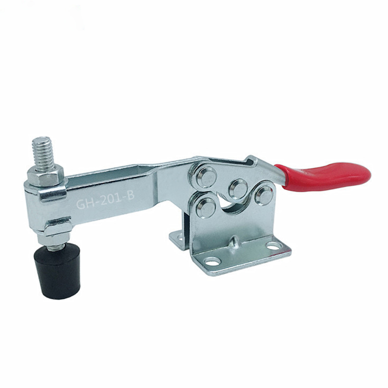 Pince à bascule en fer, serrage 100 kg, ouverture 85°, vis M6, lot de 1