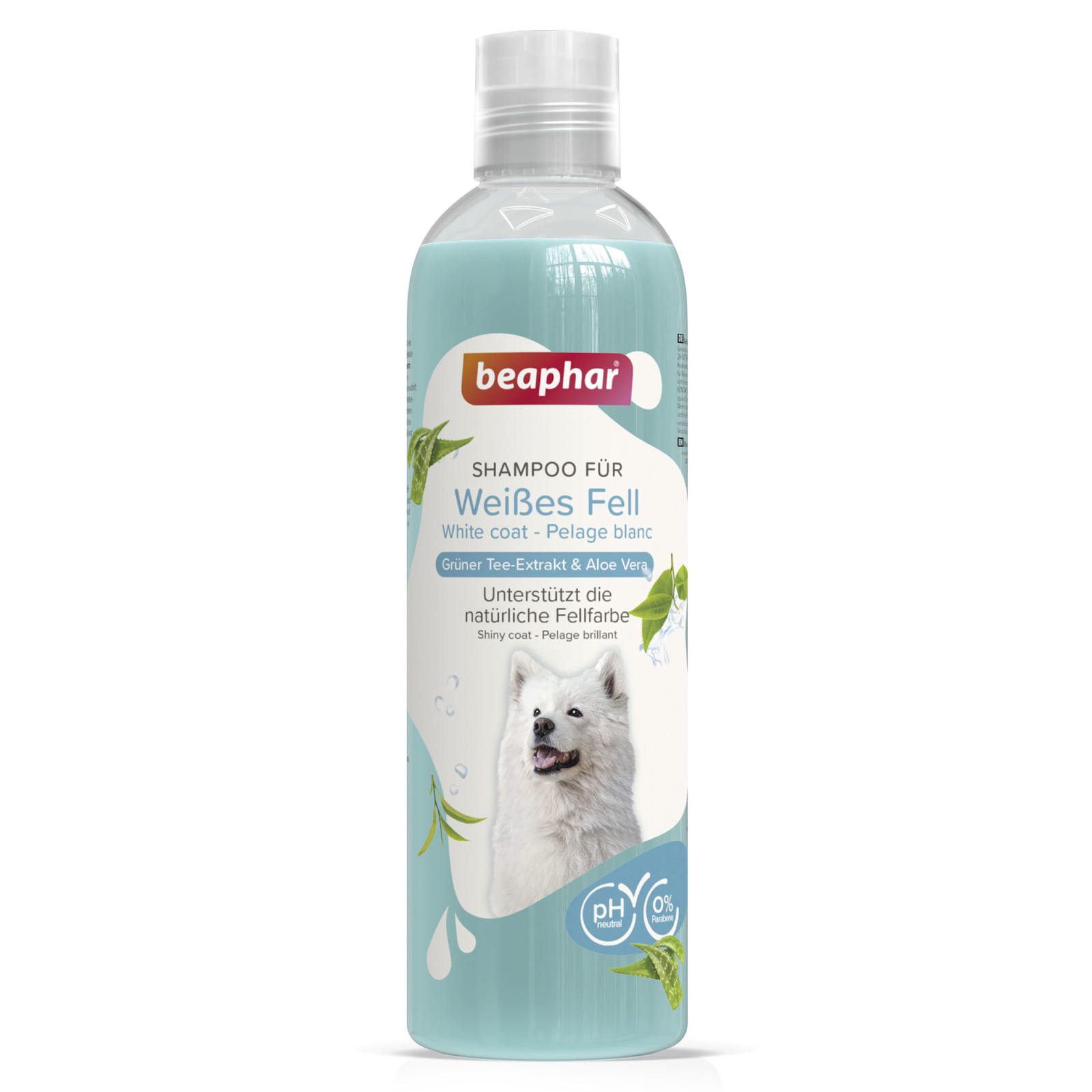 BEAPHAR - Shampoo Für Weißes Fell - Unterstützt Die Natürliche Fellfarbe - Hautfreundlich - Mit Grünem Tee Und Aloe Vera - Ph-Neutral - 0% Parabene, Silikone - Frischer Duft - Vegan - 250 ml - Bild 5