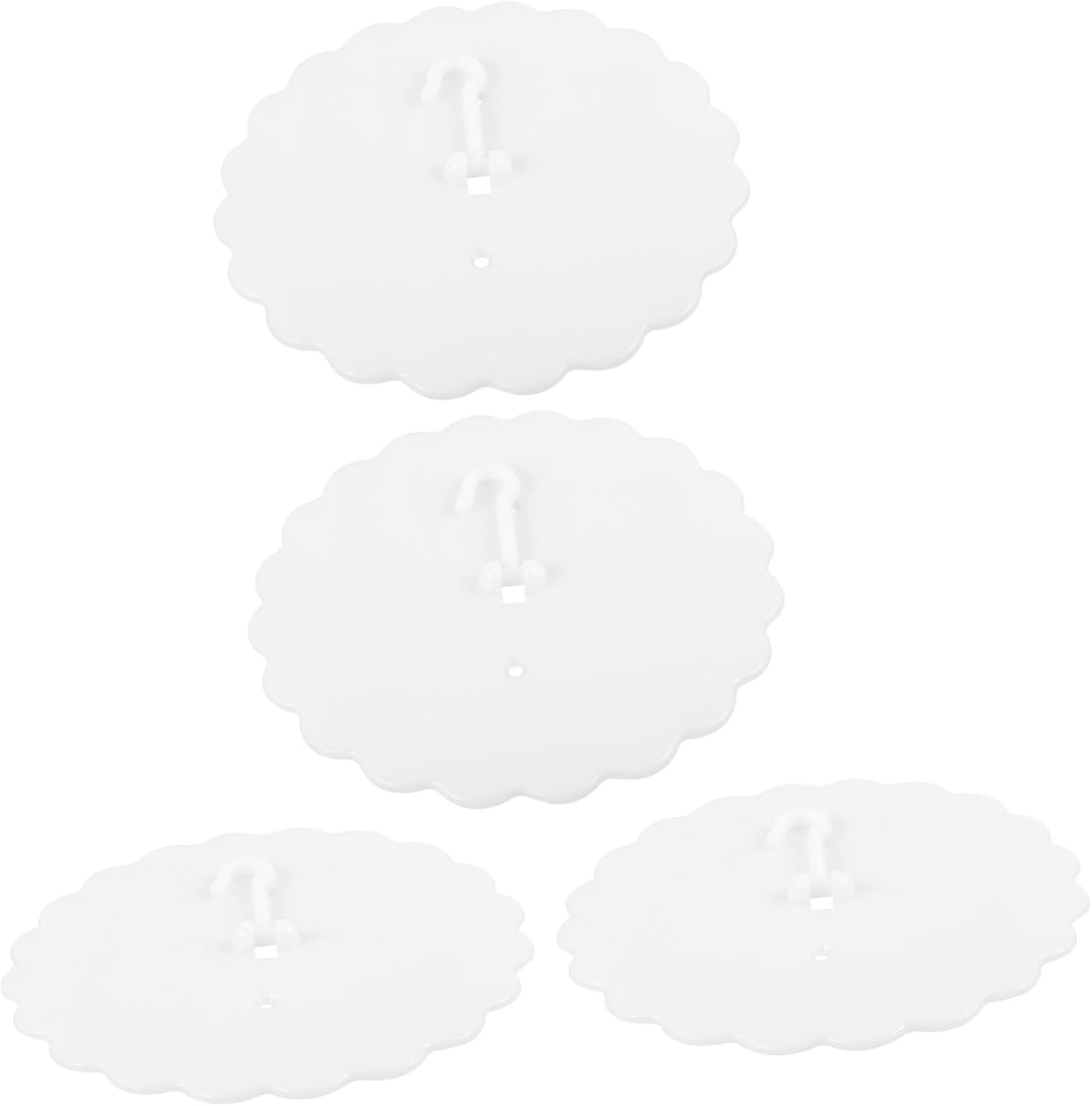 Crochets adhésifs en plastique pour suspendre, fixation sans perçage, blanc, lot de 4