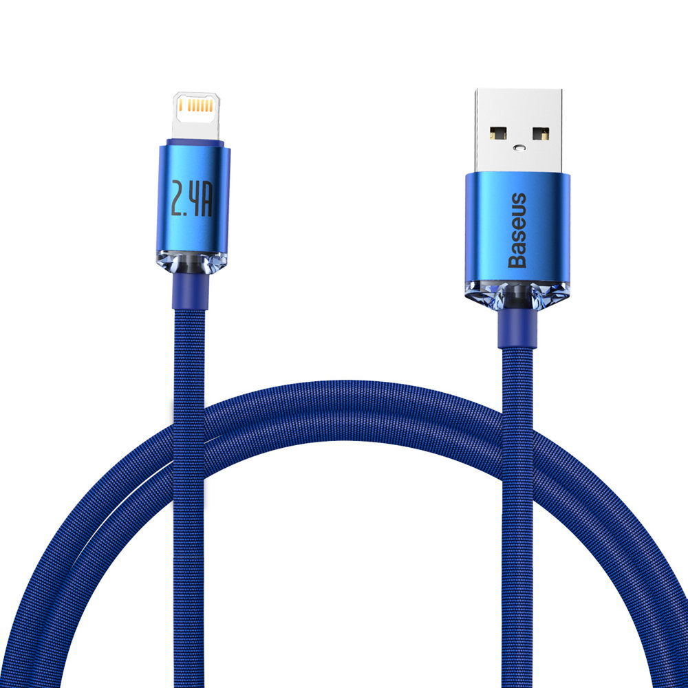 Baseus Crystal Shine cable USB to Lightning 24A 12m blue - Bild 5
