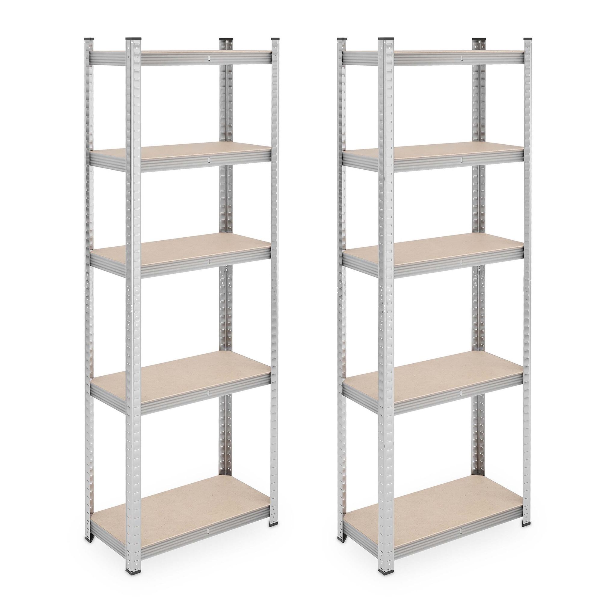 Relaxdays – Lot De 2 Étagères À Charge Lourde 180x60x30 Cm – Acier