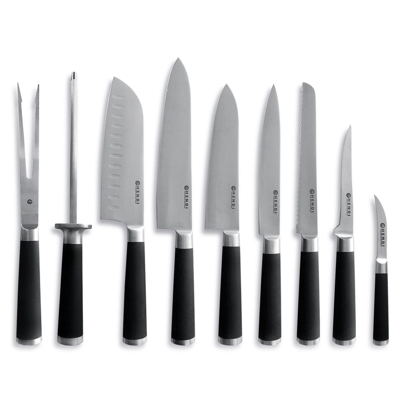 Hendi Küchenmesser Santoku Koch-Messer-Set 9-tlg. inkl. Tragetasche NEU - Bild 4