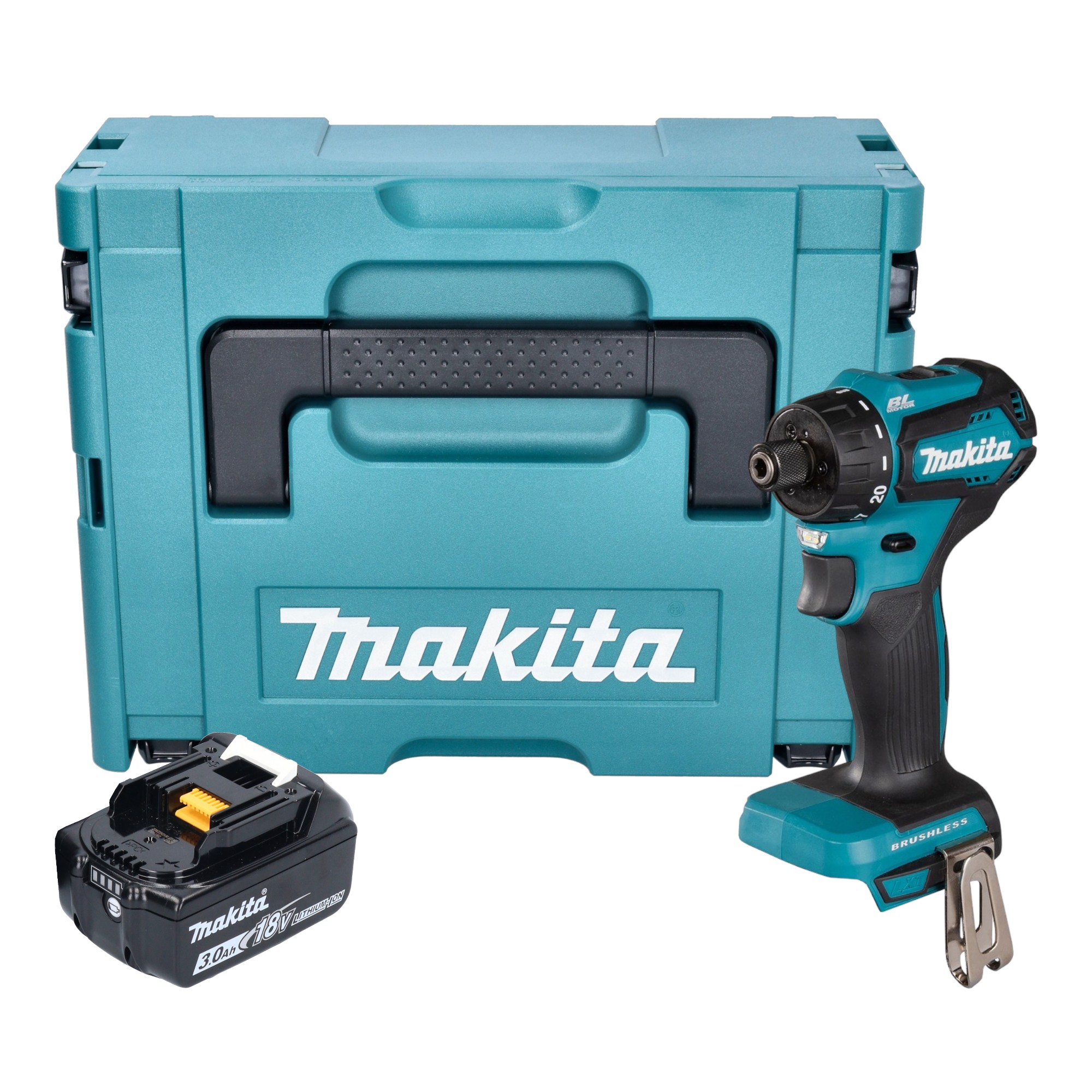 Ddf 083 F1j Akku Bohrschrauber 18 V 40 Nm 1/4'' Brushless + 1x Akku 3, 0 Ah + Makpac - Ohne Ladegerät - Makita