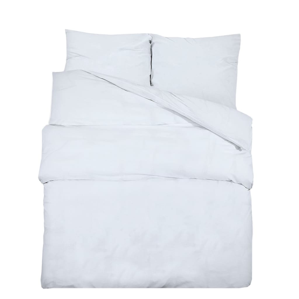 vidaXL Ensemble de housse de couette Blanc 135x200 cm Microfibre136021