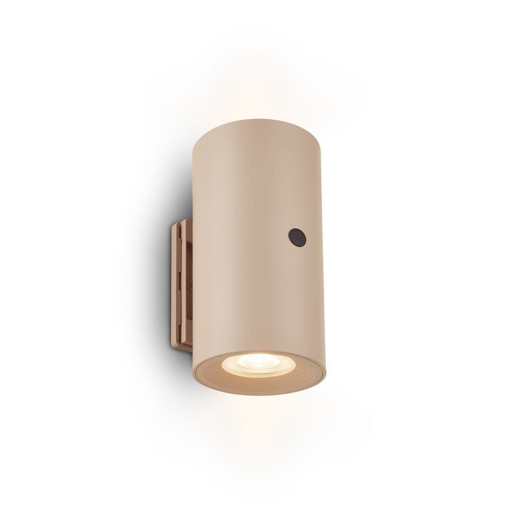 B.k.licht Briloner Isy Led Wandleuchte Ohne Stromanschluss Und Ohne Bohren, 2er Set, Akku, Dimmbar, Touch, Warmweißes Licht, Beige, Ø6, 1 X 12 Cm