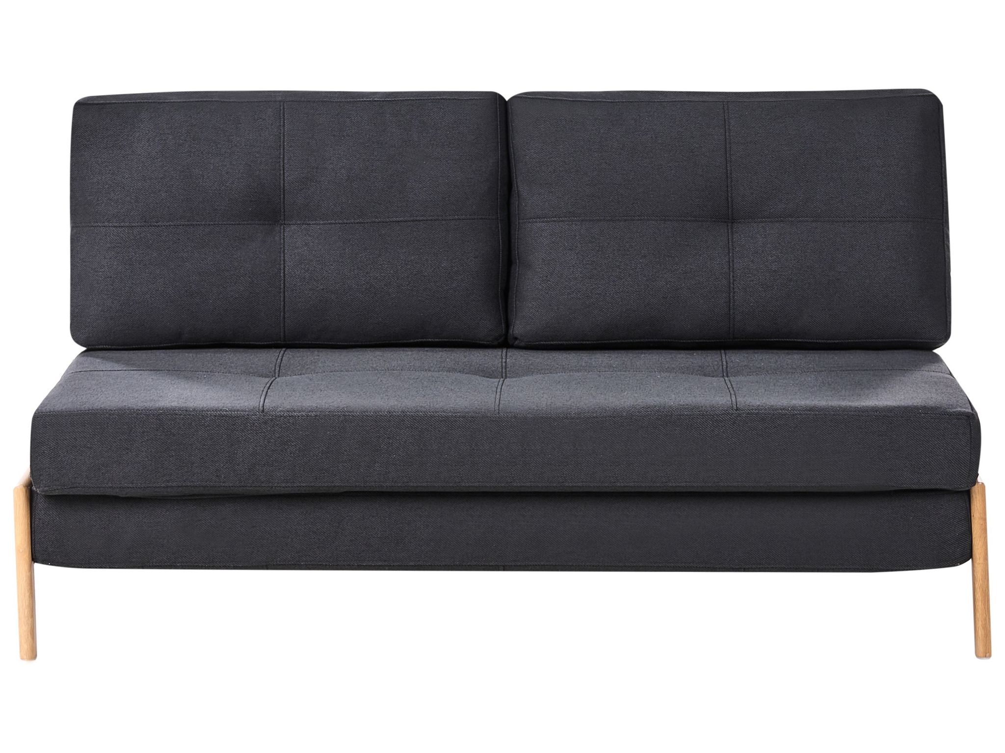 Beliani - Modern Scandinavian Fabric 2-person Sleeper Sofa Black Edland
