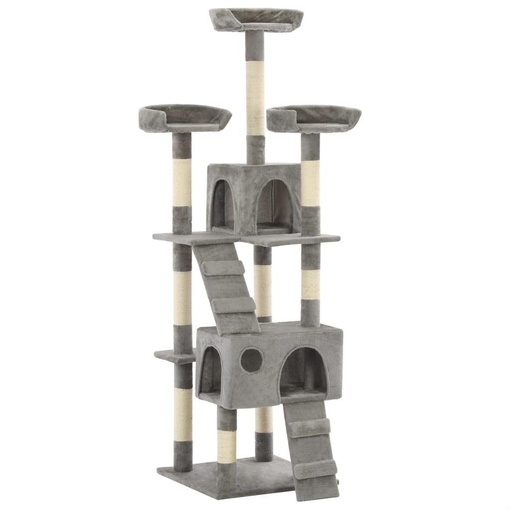 Vidaxl - Katzen-Kratzbaum Mit Sisal-Kratzsäulen 170 Cm Grau