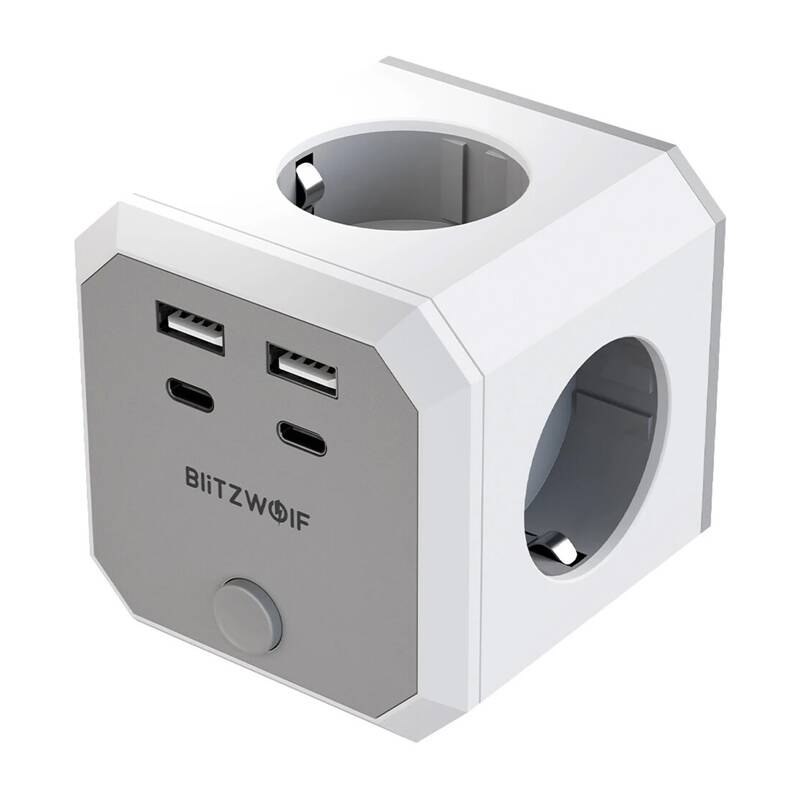Oem Blitzwolf Bw-Ec2 8-In-1 Power Cube (4Xac / 2 X Usb-A / 2 X Usb-C) 5907085523699