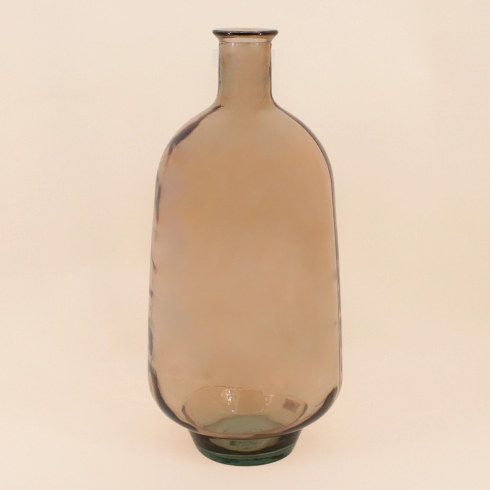 Vase Dame Jeanne En Verre Marron, H60cm