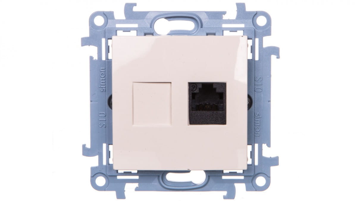 Oem Beige Simon 10 Einzelne Computerbuchse Rj45 Kat. 6 Creme C61.01/41